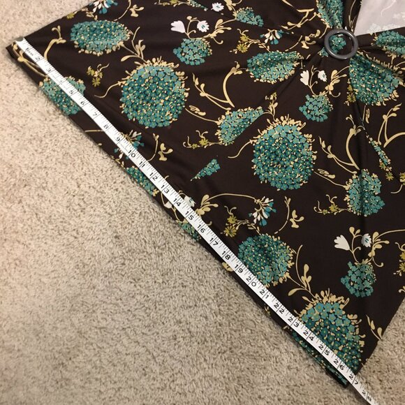 Y2K Vintage Made in Canada Retro Floral Empress Waist Tee With Shirt Clip - Picture 14 of 16